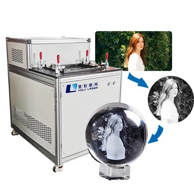 Magna tal-inċiżjoni tal-ballun tal-kristall 3D 3D